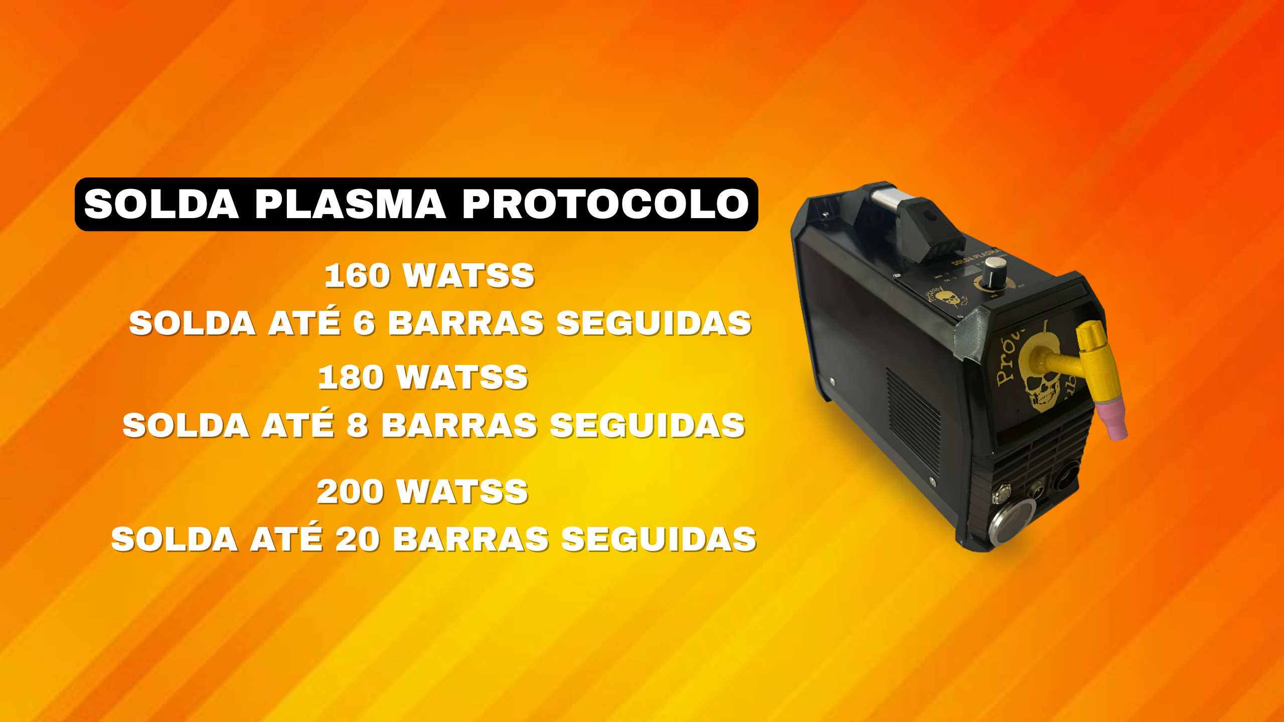 Máquina de solda plasma protocolo da Prótese Club